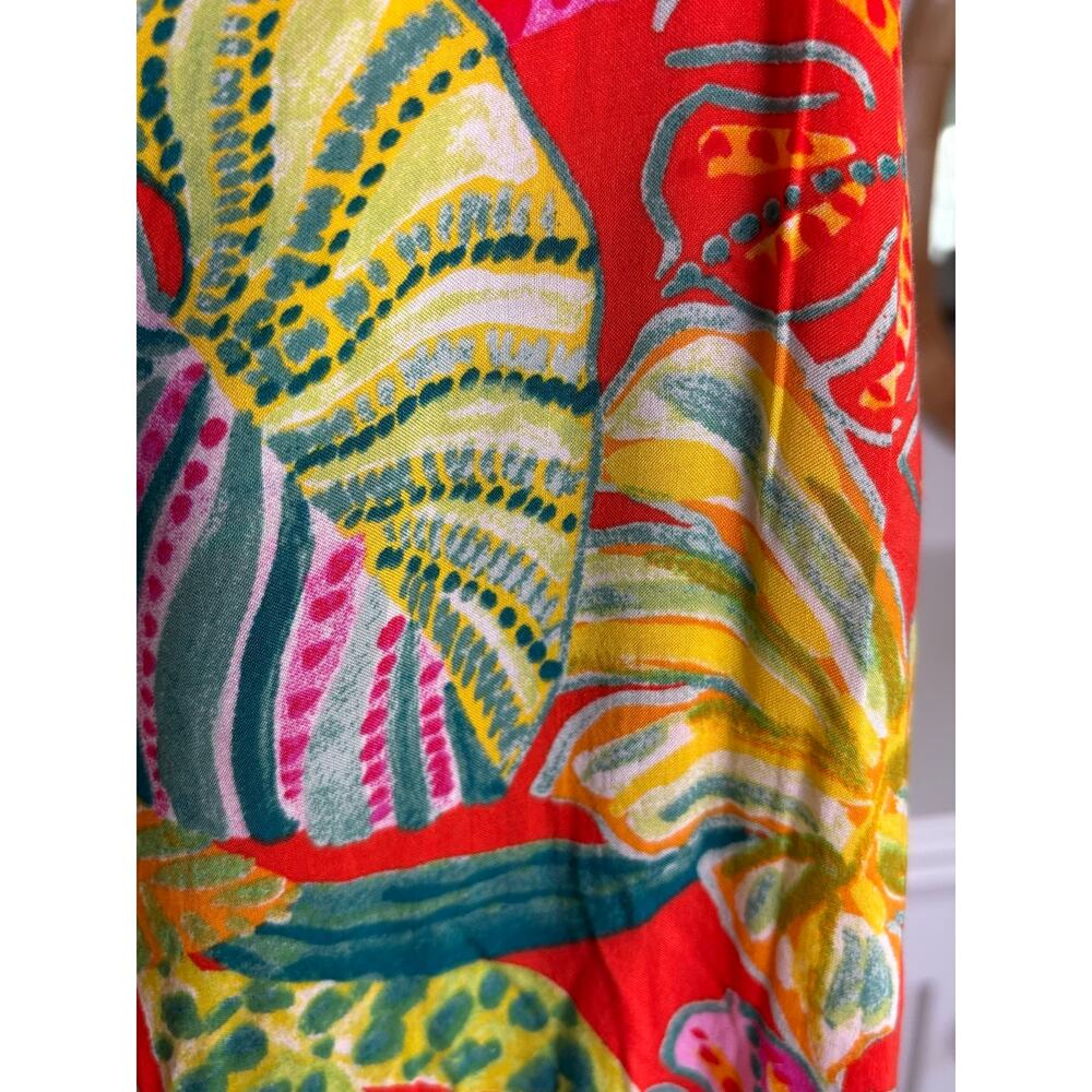 🌴 VICI Tropical Print Cropped Wide Leg Jumpsuit | Size S | Multicolor - Picture 11 of 11